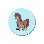 Mare n foal 2 Rubber Round Coaster (4 pack)