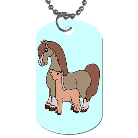 Mare n foal 2 Dog Tag (One Side) from ArtsNow.com Front