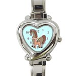 Mare n foal 2 Heart Italian Charm Watch