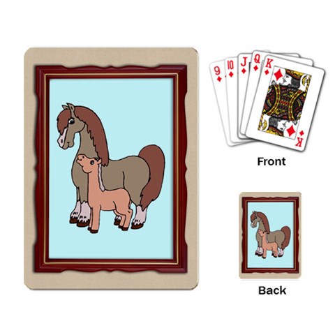Mare n foal 2 Playing Cards Single Design from ArtsNow.com Back