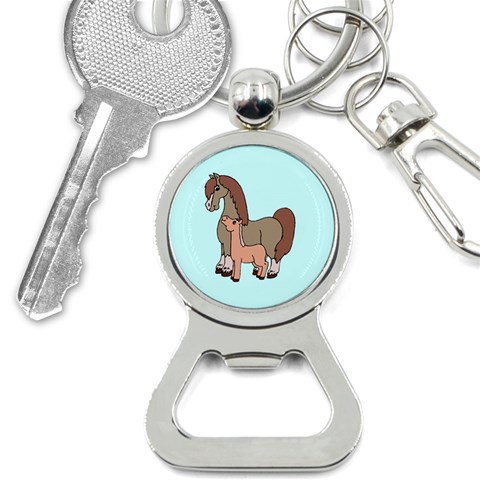 Mare n foal 2 Bottle Opener Key Chain from ArtsNow.com Front
