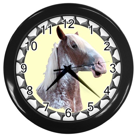 Clyde head Wall Clock (Black) from ArtsNow.com Front