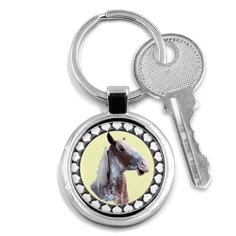 Clyde head Key Chain (Round) from ArtsNow.com Front