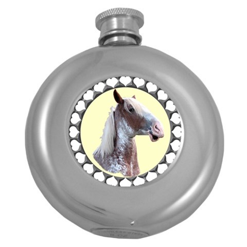 Clyde head Hip Flask (5 oz) from ArtsNow.com Front