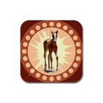 Foal 2 Rubber Square Coaster (4 pack)