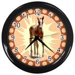 Foal 2 Wall Clock (Black)