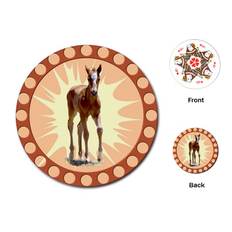 Foal 2 Playing Cards (Round) from ArtsNow.com Front