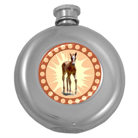Foal 2 Hip Flask (5 oz) from ArtsNow.com Front