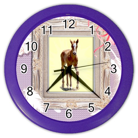 Foal 2 Color Wall Clock from ArtsNow.com Front