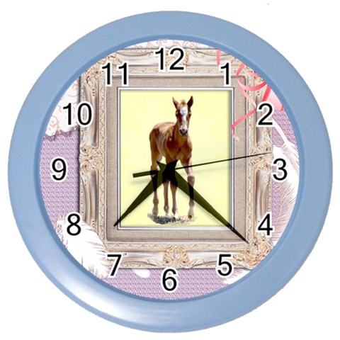 Foal 2 Color Wall Clock from ArtsNow.com Front