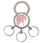 clyde head 2 - 3-Ring Key Chain