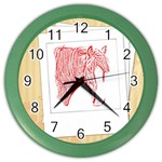 clyde head 2 - Color Wall Clock