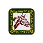Thoroughbred Rubber Square Coaster (4 pack)