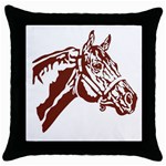Thoroughbred Throw Pillow Case (Black)