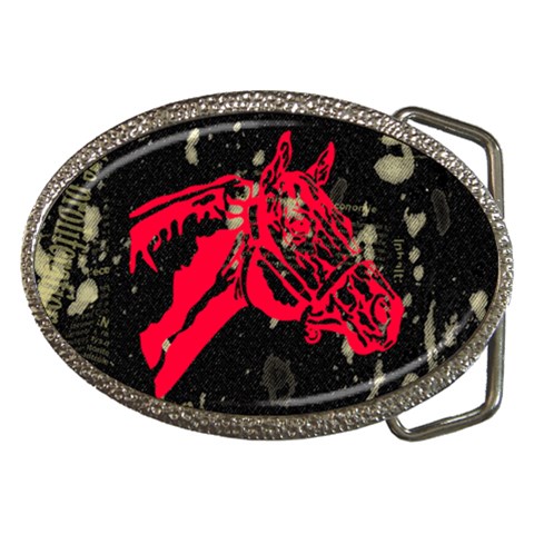 Thoroughbred Belt Buckle from ArtsNow.com Front