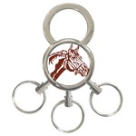 Thoroughbred 3-Ring Key Chain