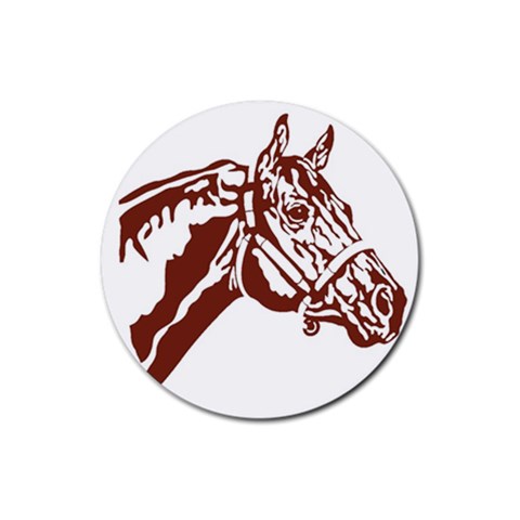 Thoroughbred Rubber Round Coaster (4 pack) from ArtsNow.com Front