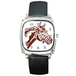 Thoroughbred Square Metal Watch