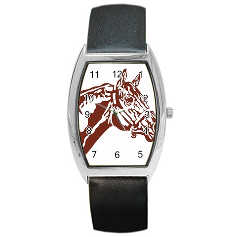 Thoroughbred Barrel Style Metal Watch from ArtsNow.com Front