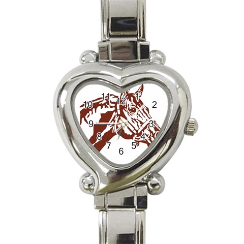 Thoroughbred Heart Italian Charm Watch from ArtsNow.com Front