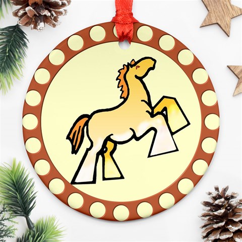 Shire horse Ornament (Round) from ArtsNow.com Front