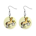 Shire horse 1  Button Earrings