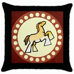 Shire horse Throw Pillow Case (Black)