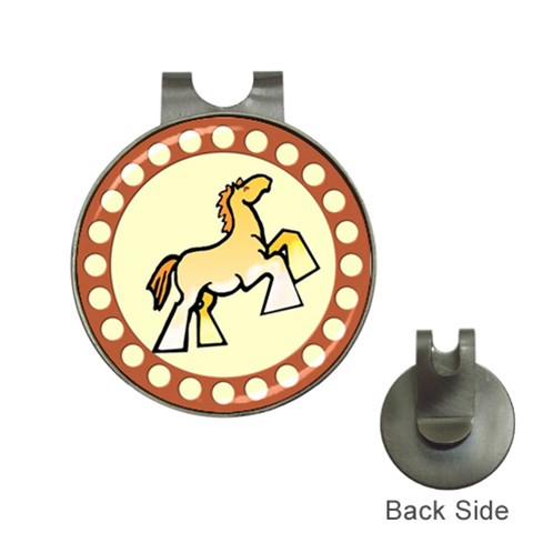 Shire horse Golf Ball Marker Hat Clip from ArtsNow.com Front