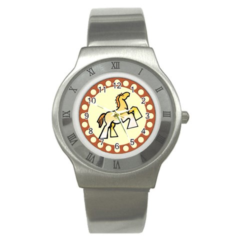 Shire horse Stainless Steel Watch from ArtsNow.com Front