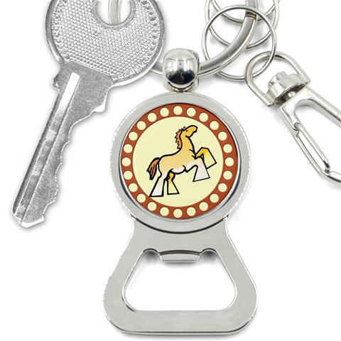 Shire horse Bottle Opener Key Chain from ArtsNow.com Front