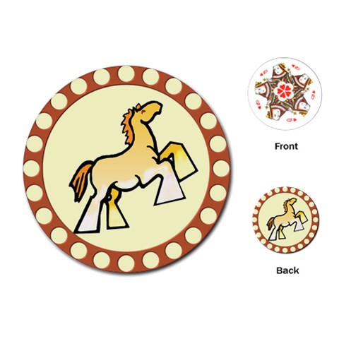 Shire horse Playing Cards (Round) from ArtsNow.com Front