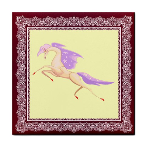 Fantasy horse Tile Coaster from ArtsNow.com Front