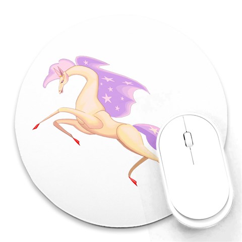 Fantasy horse Round Mousepad from ArtsNow.com Front