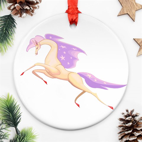 Fantasy horse Ornament (Round) from ArtsNow.com Front