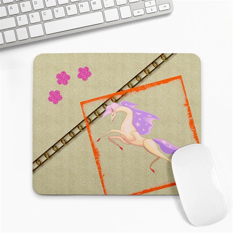Fantasy horse Large Mousepad from ArtsNow.com Front