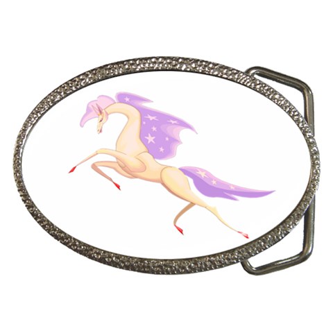 Fantasy horse Belt Buckle from ArtsNow.com Front