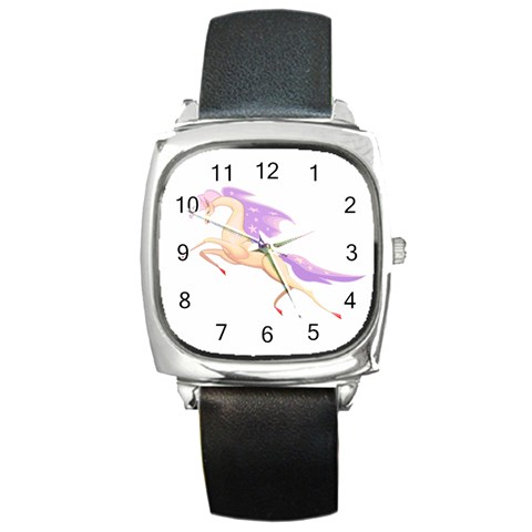 Fantasy horse Square Metal Watch from ArtsNow.com Front