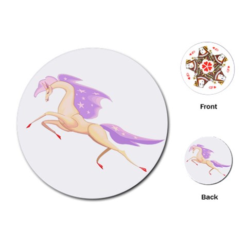 Fantasy horse Playing Cards (Round) from ArtsNow.com Front
