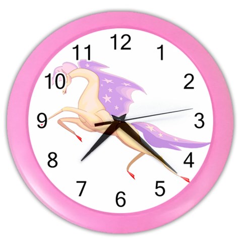 Fantasy horse Color Wall Clock from ArtsNow.com Front