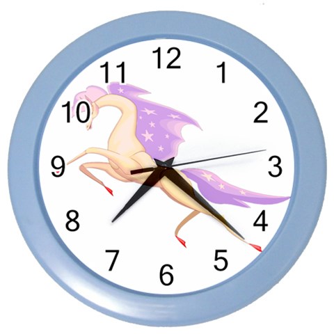 Fantasy horse Color Wall Clock from ArtsNow.com Front