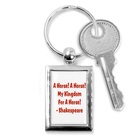 A horse Key Chain (Rectangle) from ArtsNow.com Front