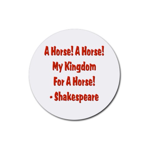 A horse Rubber Round Coaster (4 pack) from ArtsNow.com Front