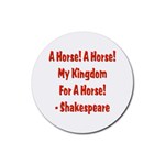 A horse Rubber Round Coaster (4 pack)