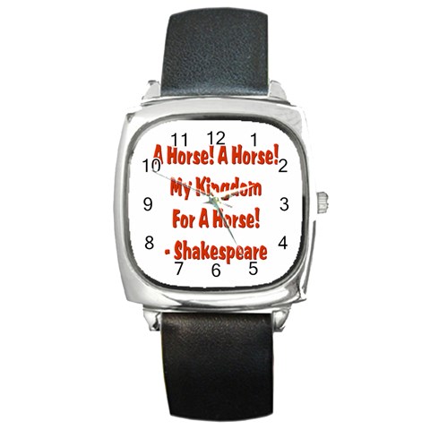 A horse Square Metal Watch from ArtsNow.com Front