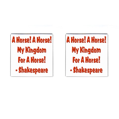 A horse Cufflinks (Square) from ArtsNow.com Front(Pair)