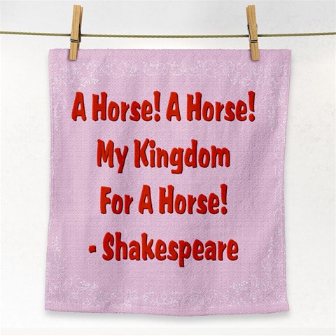 A horse Face Towel from ArtsNow.com Front