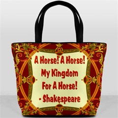 A horse Bucket Bag from ArtsNow.com Front
