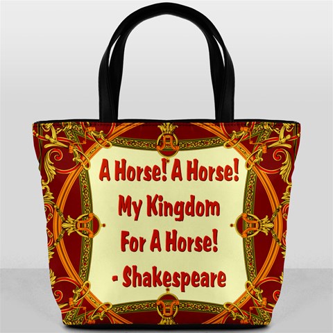 A horse Bucket Bag from ArtsNow.com Back