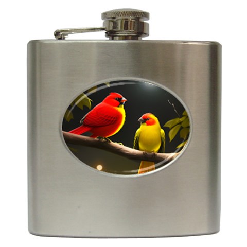 Bright Hum Hip Flask (6 oz) from ArtsNow.com Front
