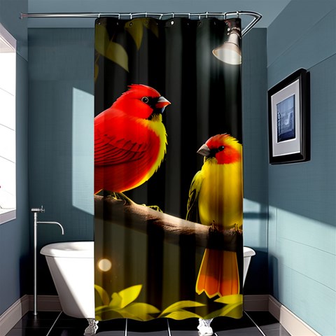 Bright Hum Shower Curtain 36  x 72  (Stall)  from ArtsNow.com Curtain(36 X72 )